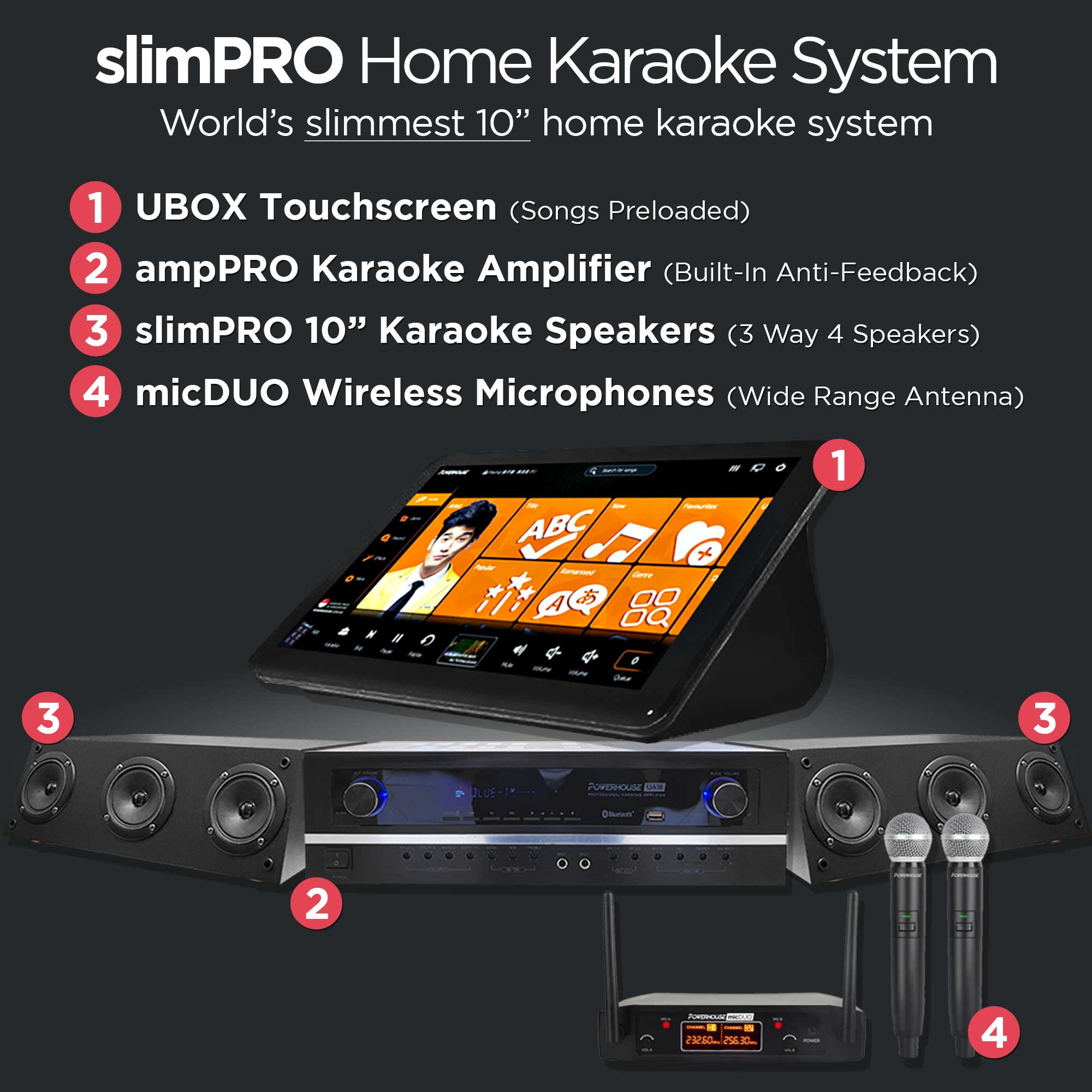 Powerhouse slimPRO Home Karaoke System Powerhouse slimPRO Home Karaoke System