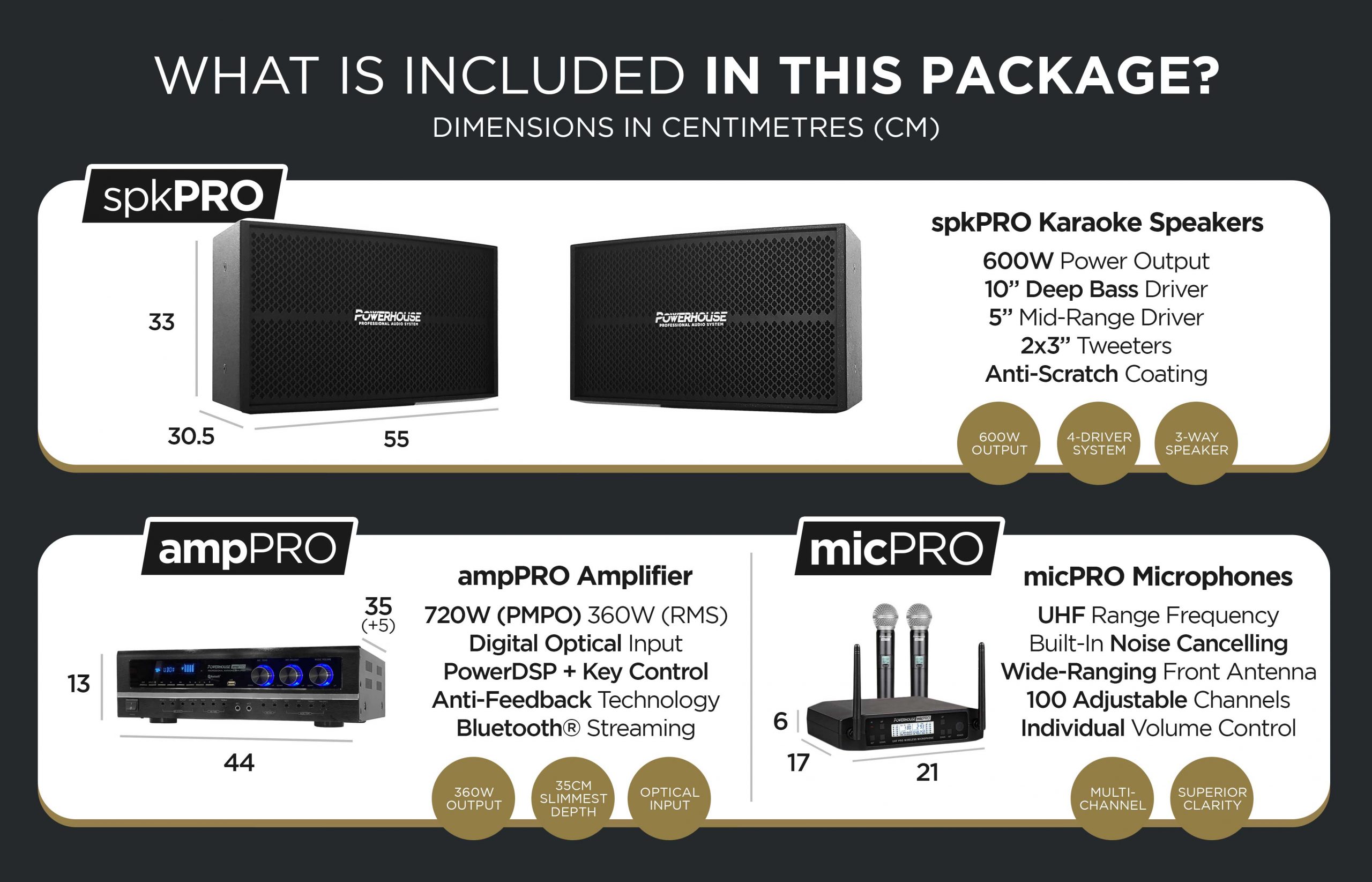 Powerhouse slimPRO Home Karaoke System