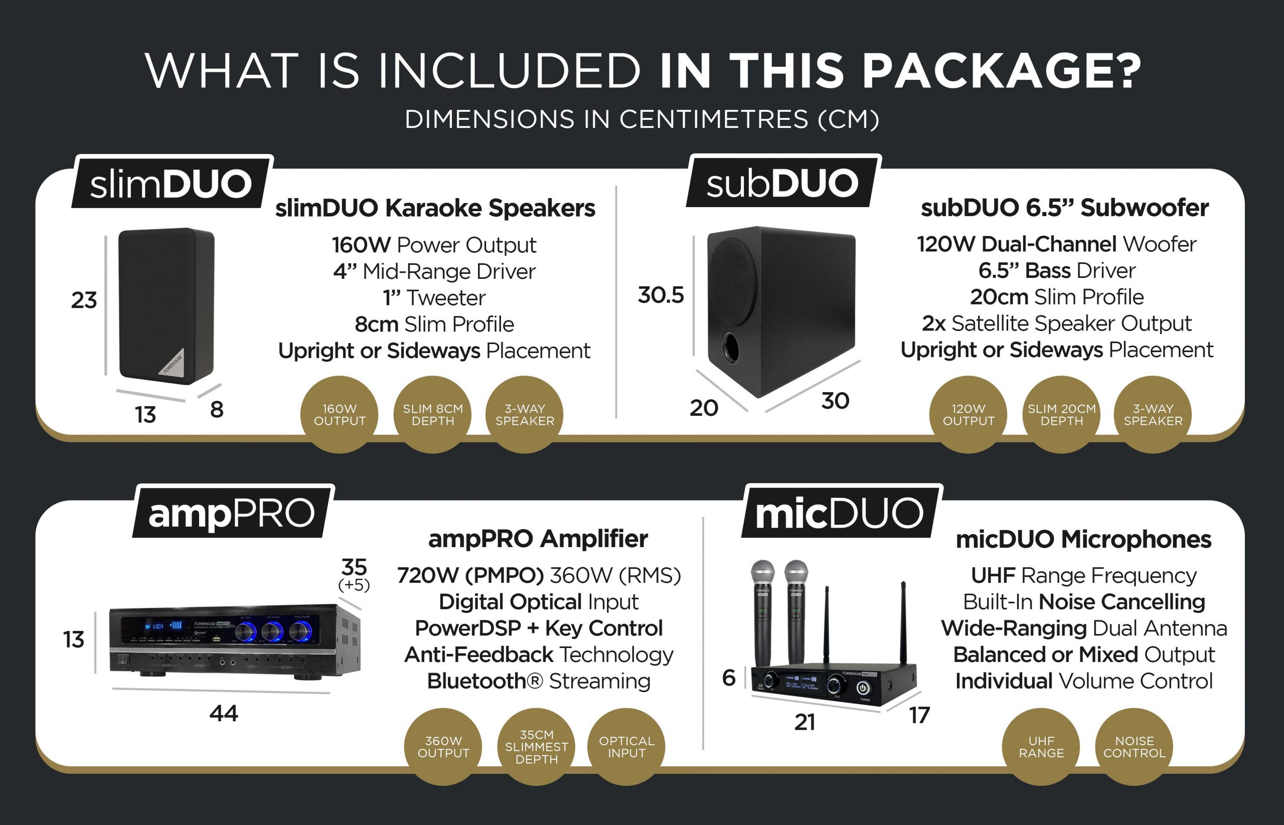 Powerhouse slimPRO Home Karaoke System